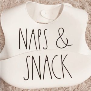 2 Rae Dunn Silicone Bibs NWT